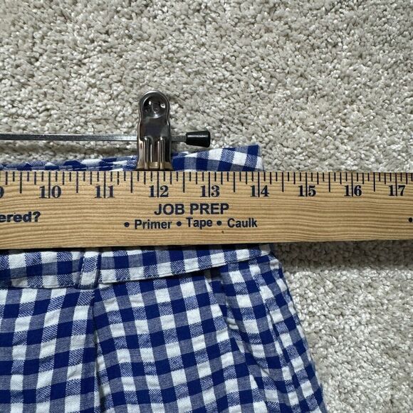 Banana Republic Pants NWT Women's 0P Blue White Gingham Tie Waist Crop Straight - Picture 6 of 15